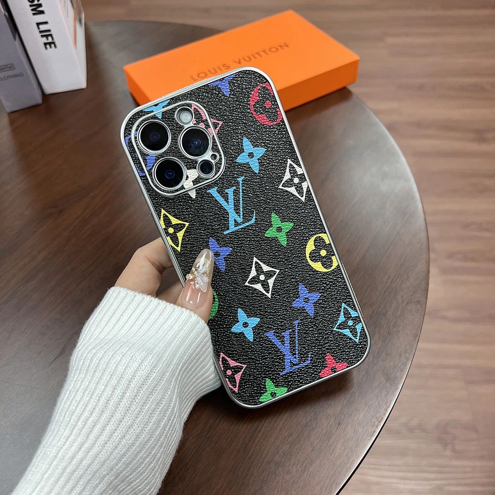 适用苹果16promax手机壳iphone15高档新款14防摔13皮质12老花潮牌