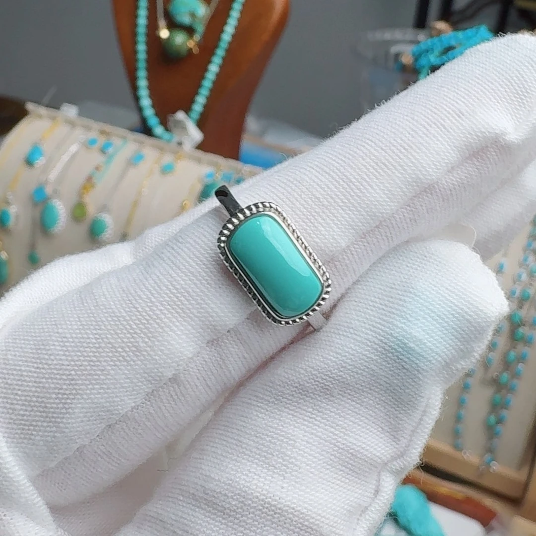 绿松石银S925镶嵌配饰