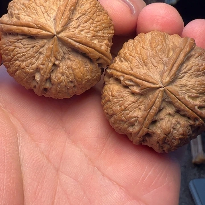 文玩核桃把件复****师四棱40mm