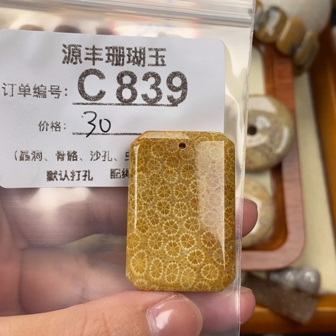硅化玉颈饰未镶嵌两***生