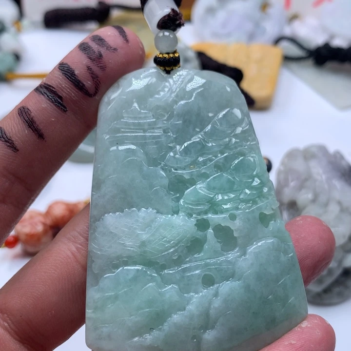 颈饰未镶嵌翡翠保真天然a货翡翠