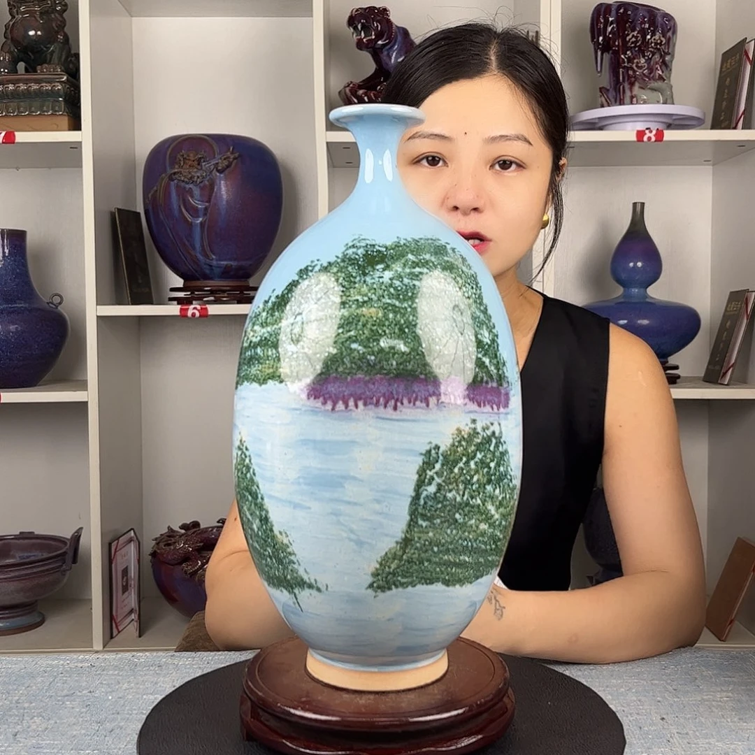 瓷片摆件……福瓜瓶……无礼盒证书