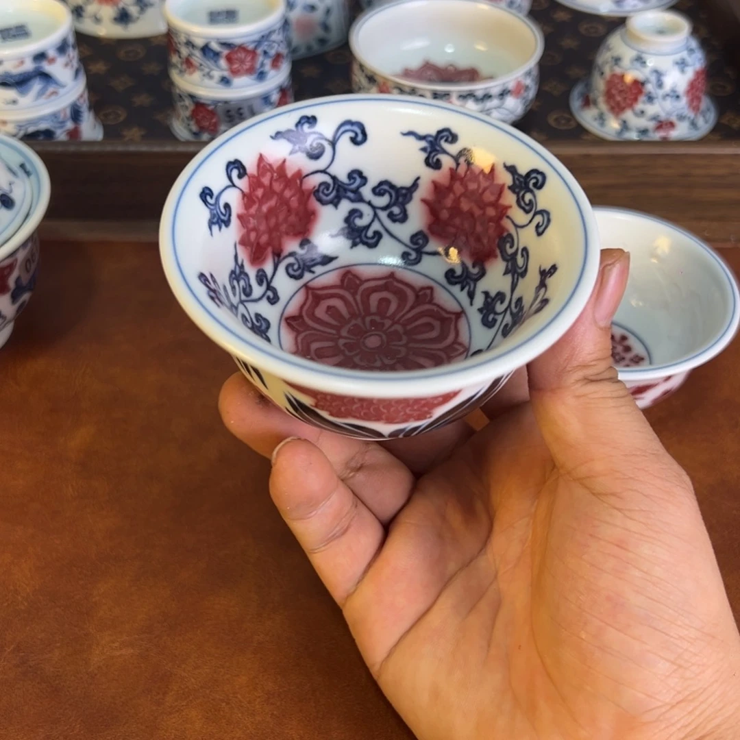 摆件景德镇手绘陶瓷茶器百宝箱