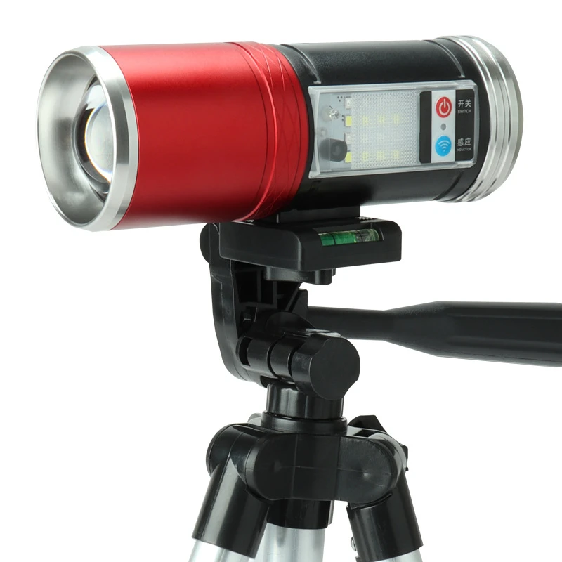 新款高亮LED大功率强光夜钓灯批发感应USB充激光炮黑坑专用夜钓灯