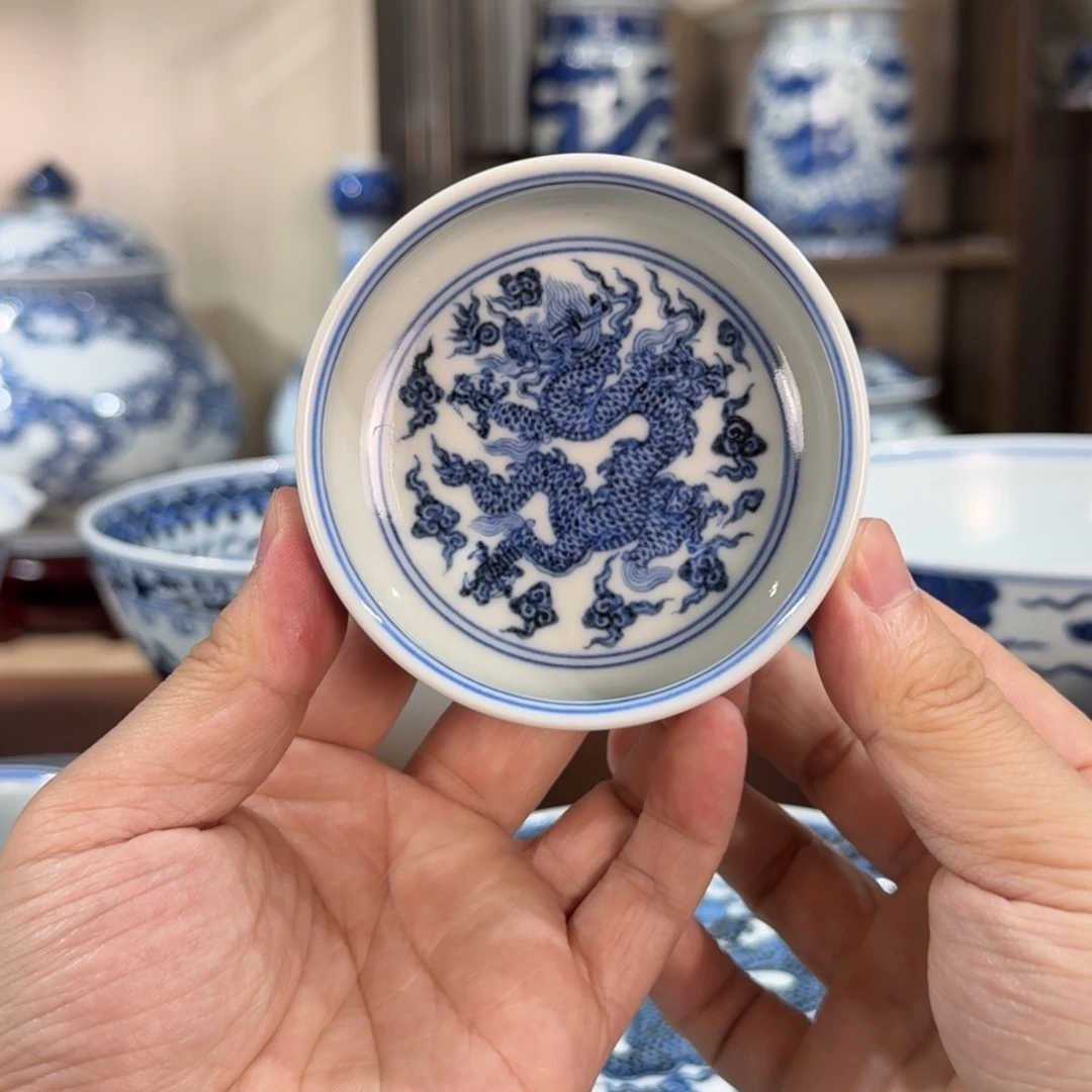 恩***摆件瓷宇泽堂霸王龙炉式杯