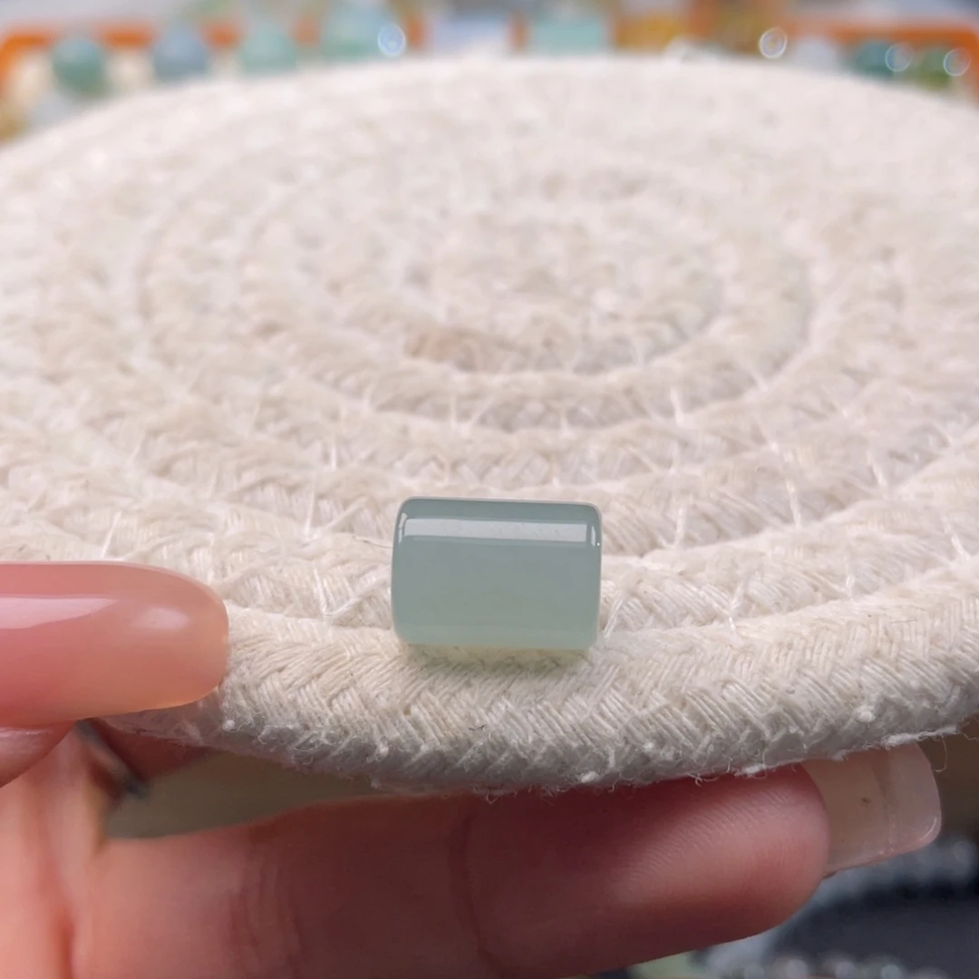 未镶嵌定制翡翠天然缅甸翡翠a货桶珠12.2-8.9