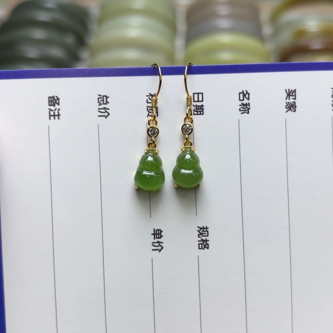 和田玉戒指银S925镶嵌红*