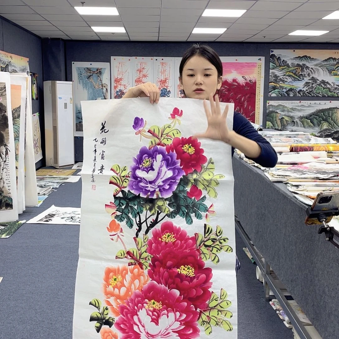 国画作品小姐姐放漏…