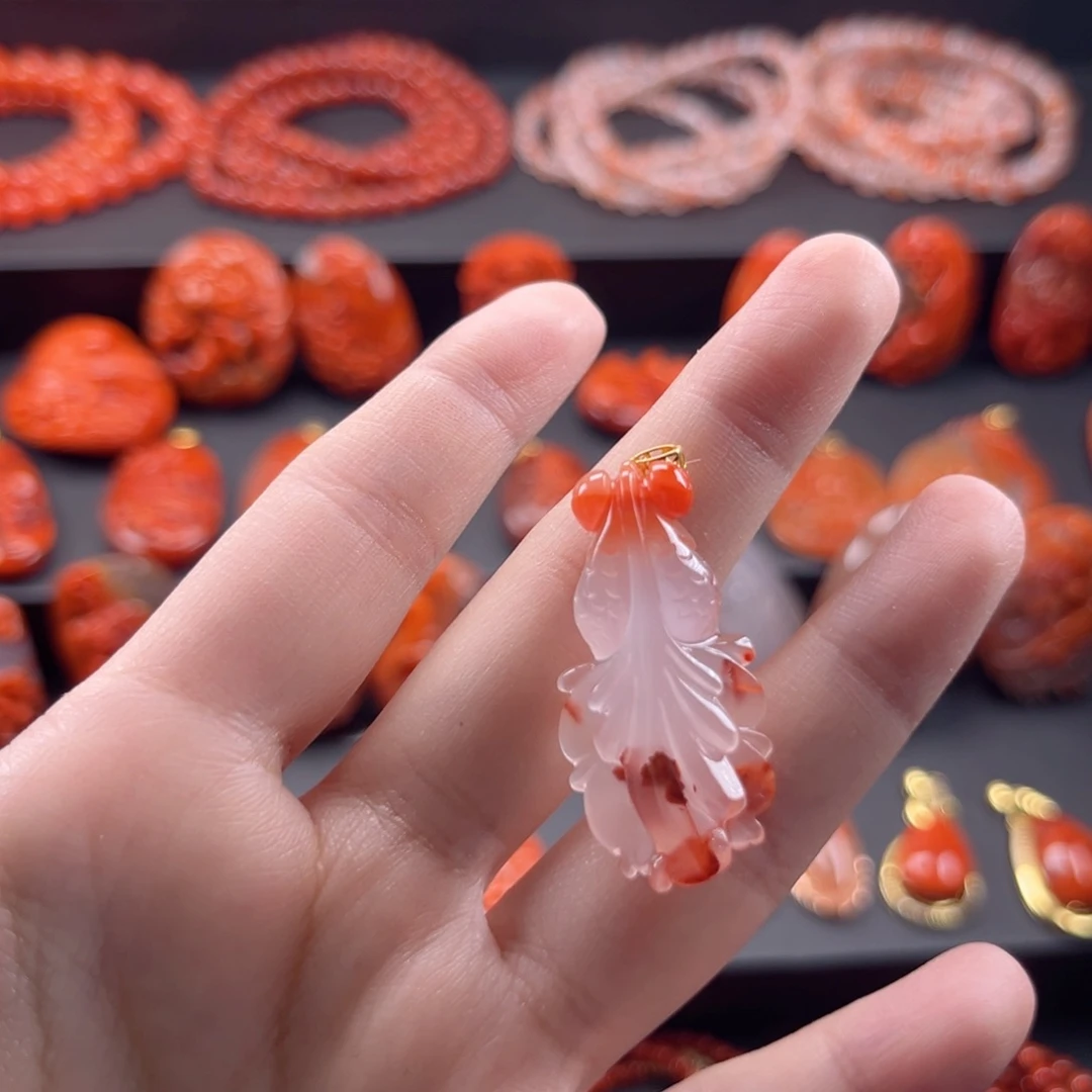 南红玛瑙南红18K金镶嵌