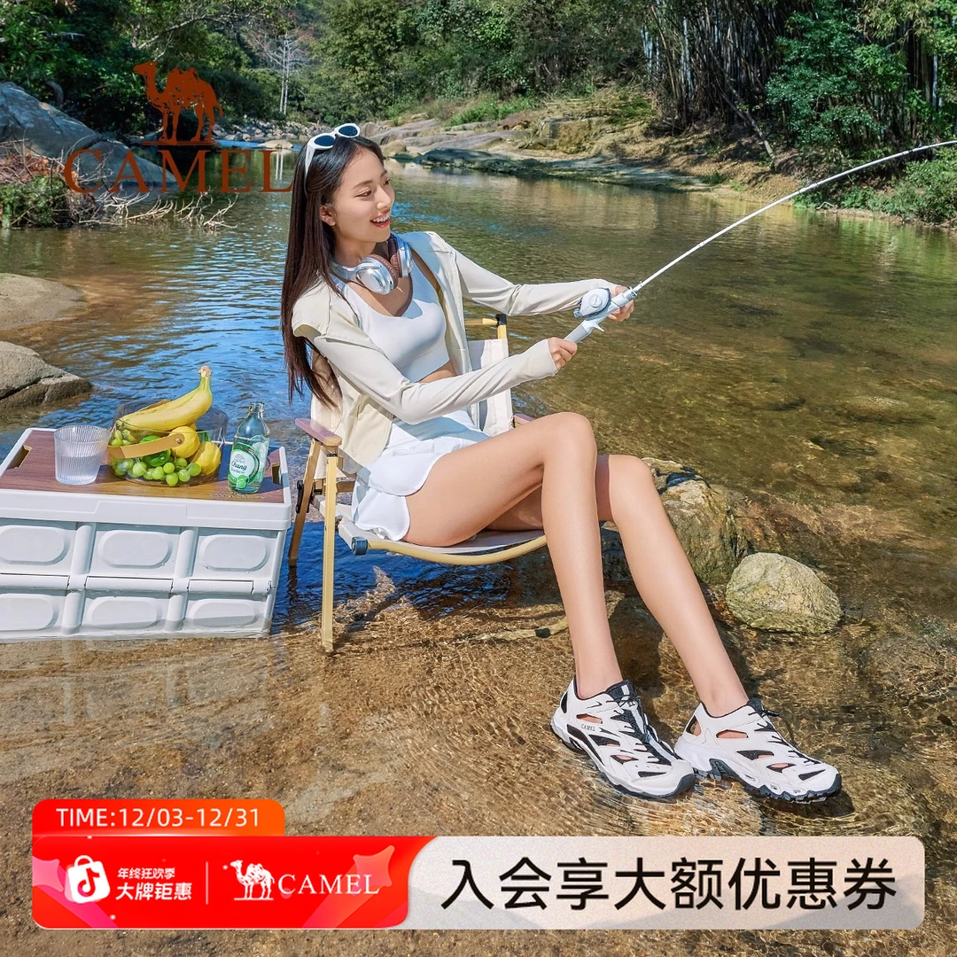 骆驼溯溪鞋女士夏季2025新款户外涉水鞋子透气网鞋沙滩运动凉鞋女