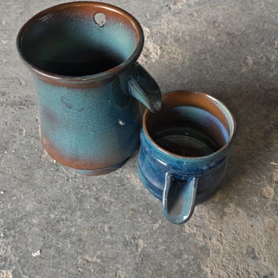 【闪购商品】1624-1313竹觉两个瑕疵蓝色