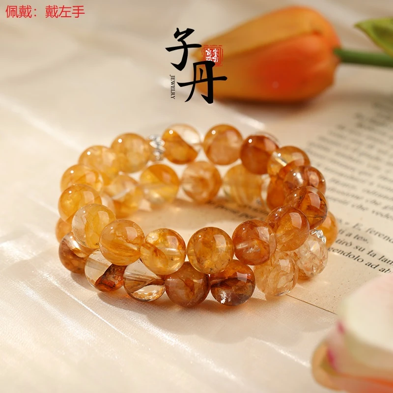 【小乔】黄胶花渐变手串12mm（多样性发/发一条）C5-335