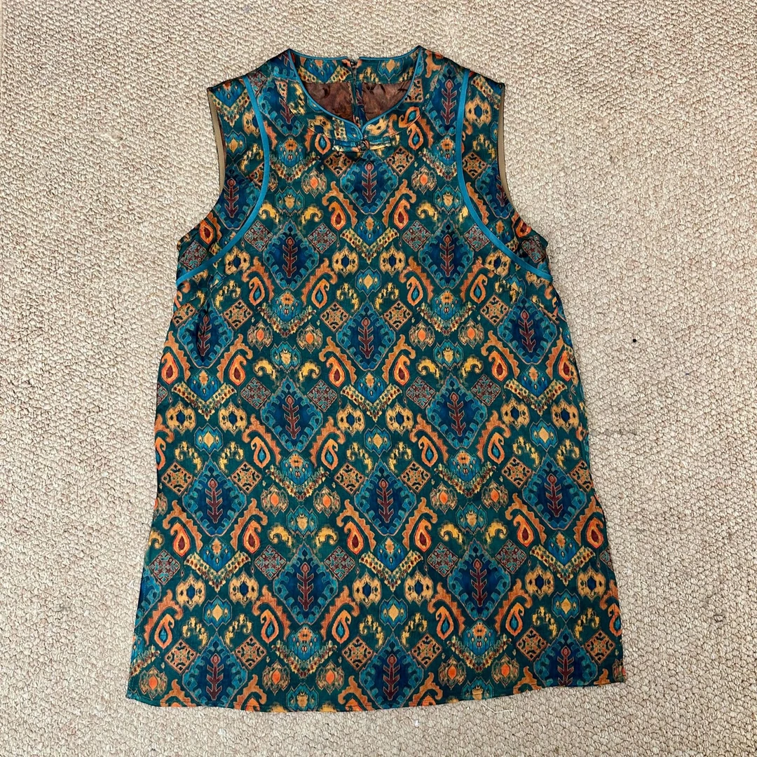 【锦绣菱格】新中式马甲百搭薄款马夹满印