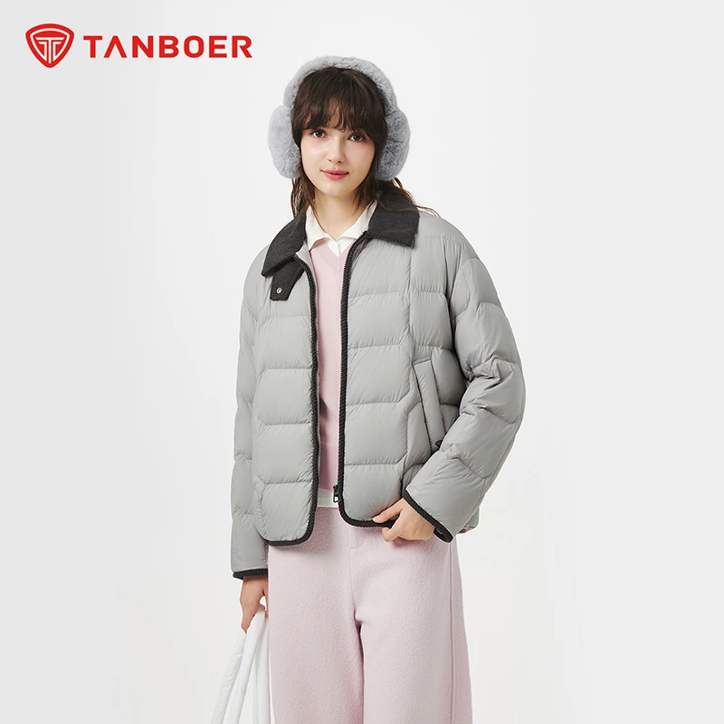 【大叔专属】坦博尔新款饼干轻薄短款外套女款羽绒服TB5330226Z