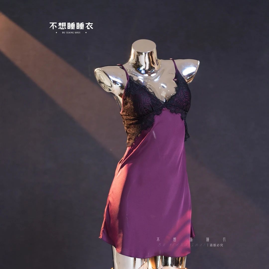 四季款【艳压群芳】气质女神款轻奢睡裙带胸垫可拆卸睡衣家居服