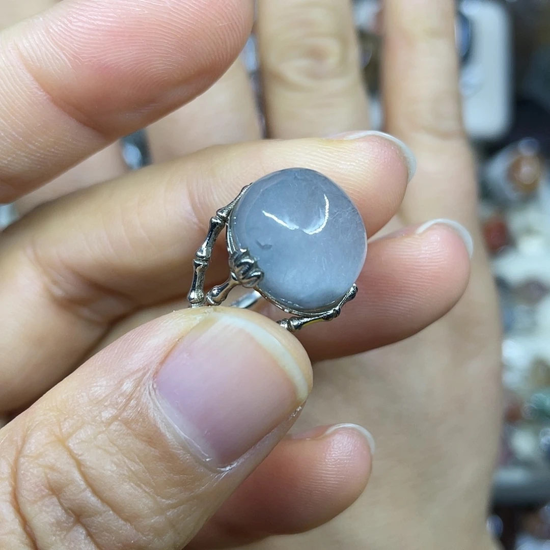 【闪购商品】银S925镶嵌珠宝半成品水晶戒指