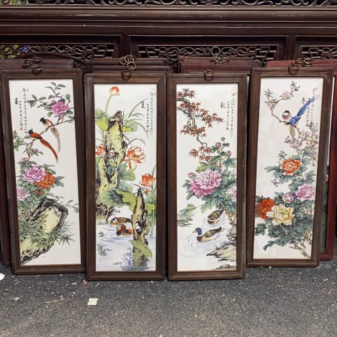 瓷片55*21*4 景德镇瓷板画柴窑烧制