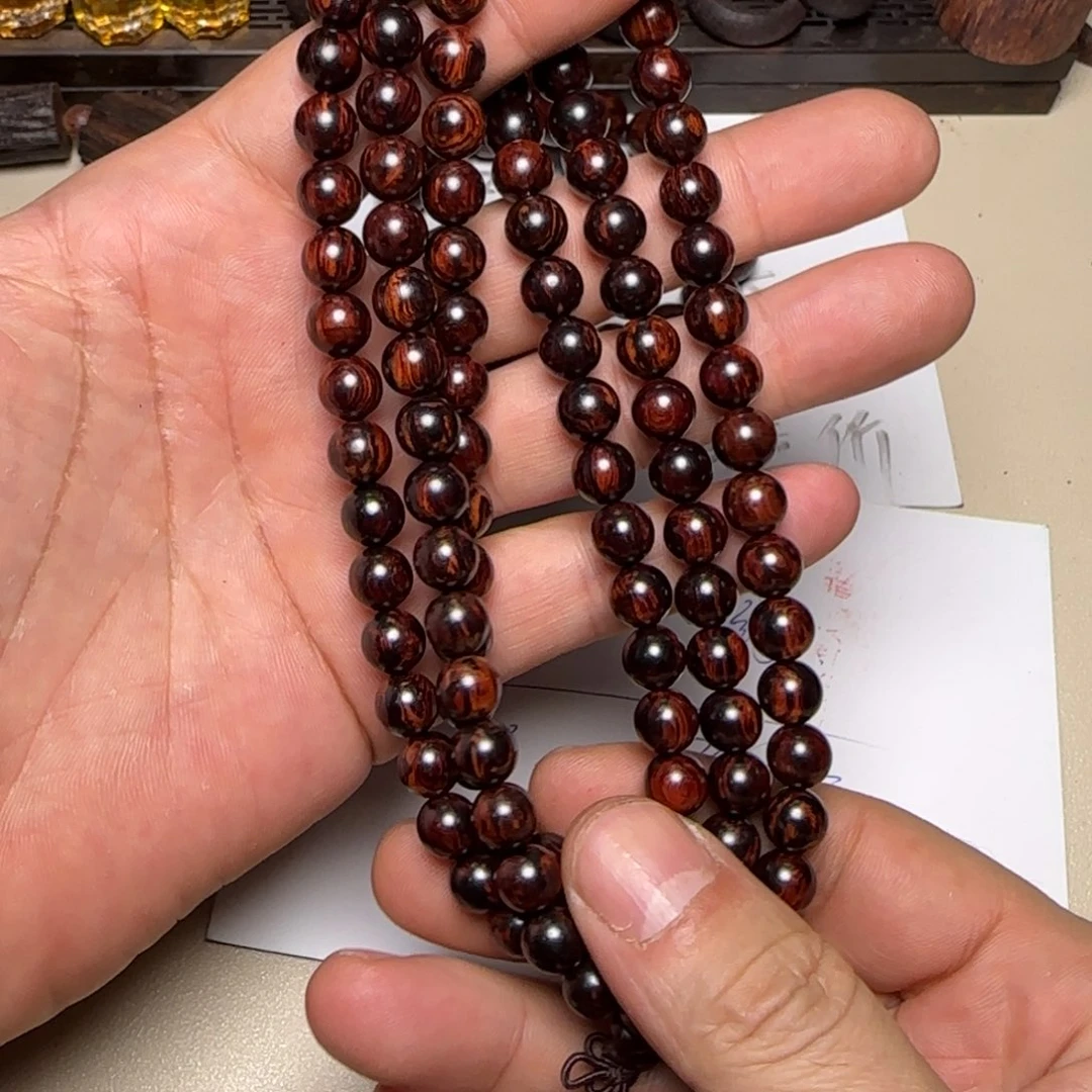 降真香其他h299海南红降0.8*108圆珠手串