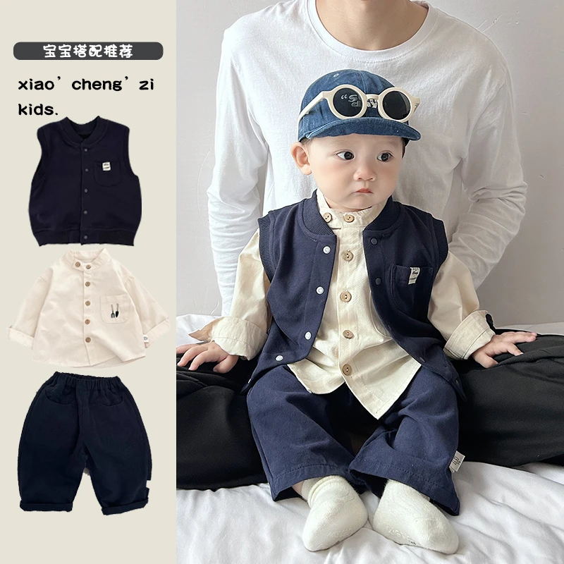 T25C139新款马甲男童女童春季韩系休闲风儿童宝宝马夹春款时尚