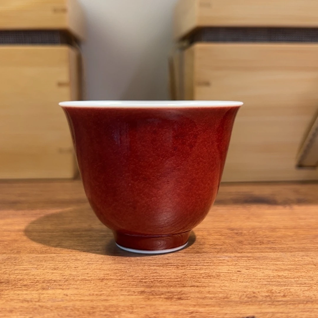 纯原矿祭红主人杯色差放漏70c c