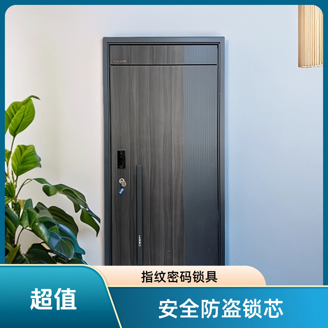 晨星雅昌甲级防盗门入户门隐藏式把手大屏可视密码锁进户门