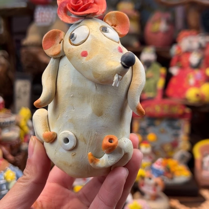 陶摆件小镇青花每日有新品