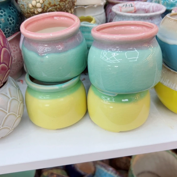 有孔，满10元发货多肉陶瓷花盆