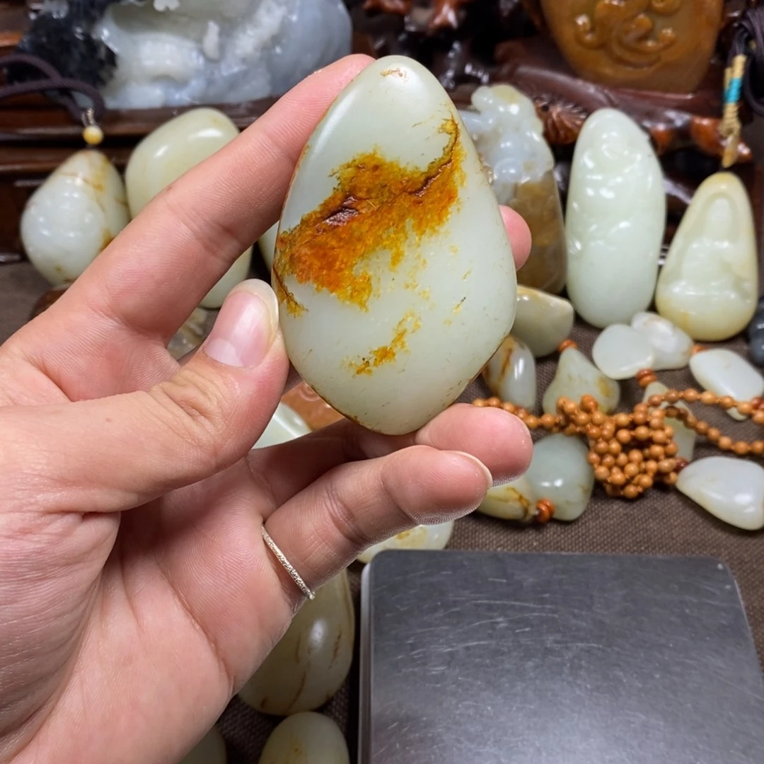 和田玉未镶嵌挂件