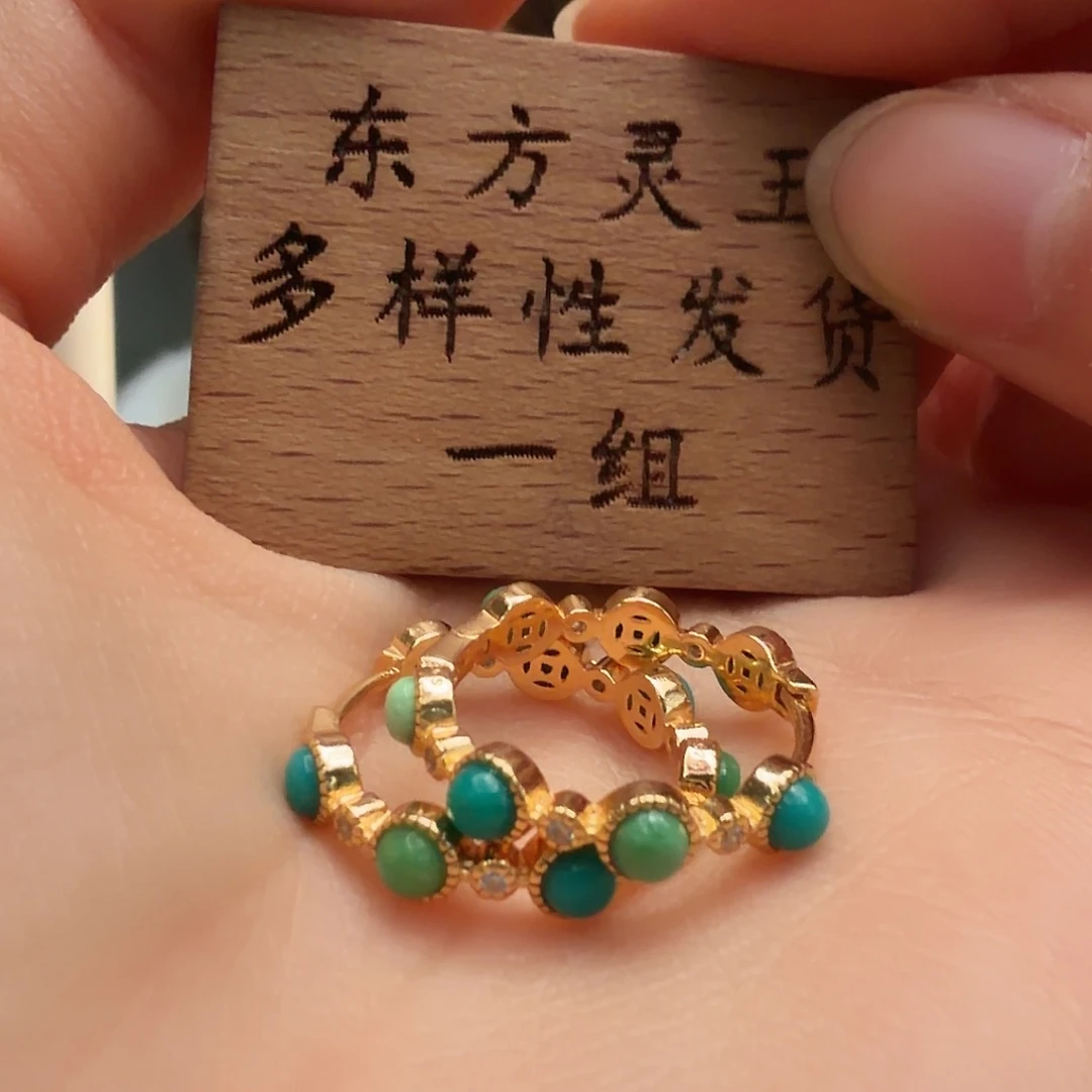 绿松石银S925镶嵌颈饰