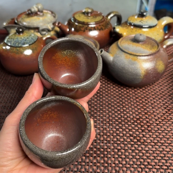 紫砂茶杯一对80 c 小杯