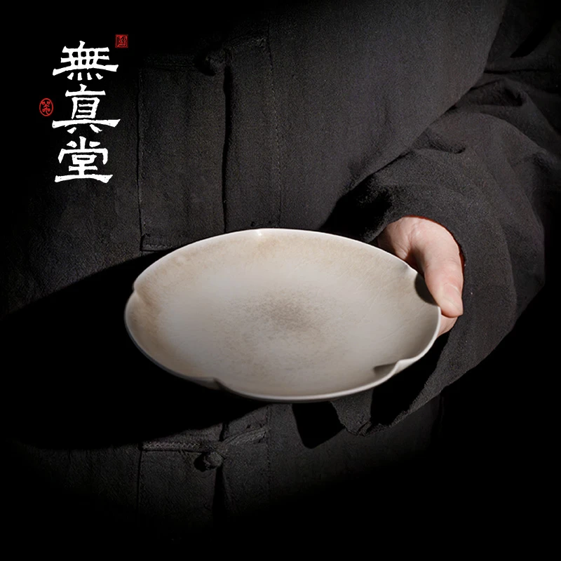 無真堂无相中式侧把壶茶杯垫精致泡茶器球孔窑变陶瓷盖碗托