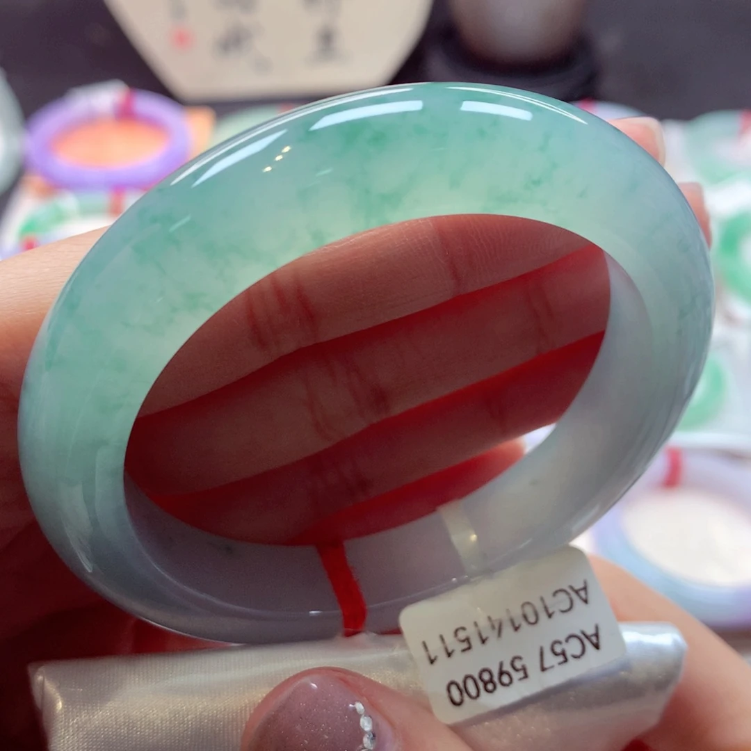 翡翠手镯未镶嵌36正圈77