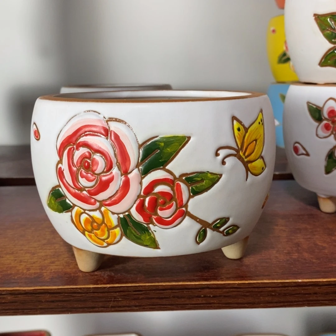 红陶韩式多肉植物花盆