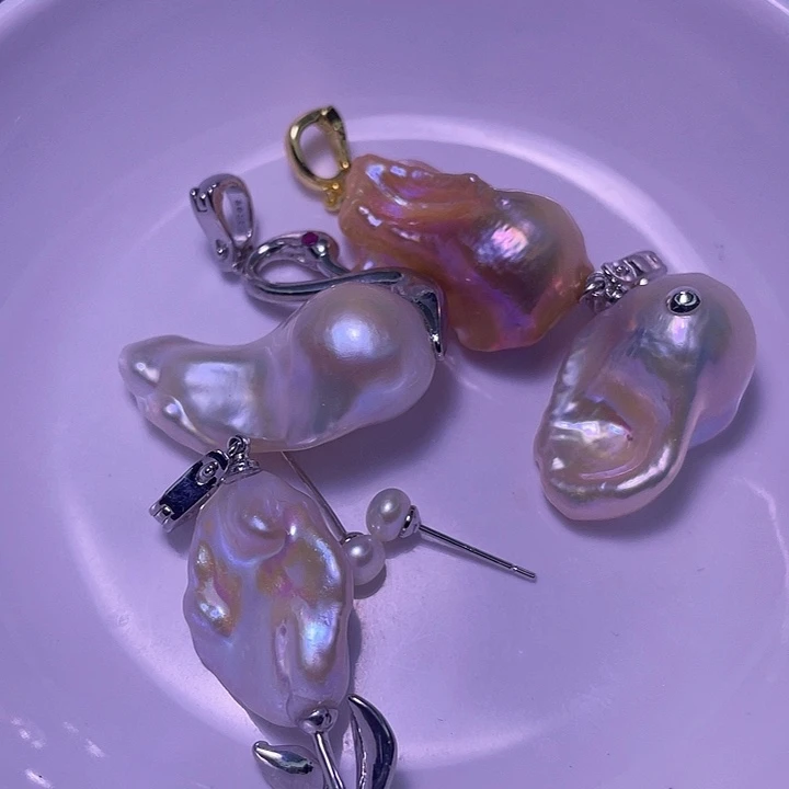 颈饰合金淡水珍珠65