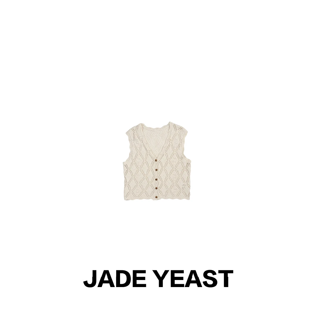 JADE YEAST|【和纸纱】钩花镂空背心马甲-85527