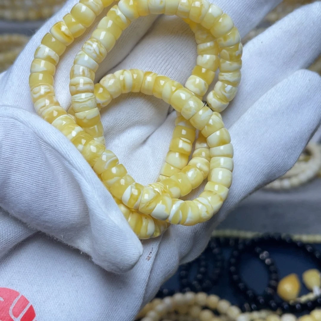 裸石蜜蜡未镶嵌经**云7m蜜蜡大肠手持