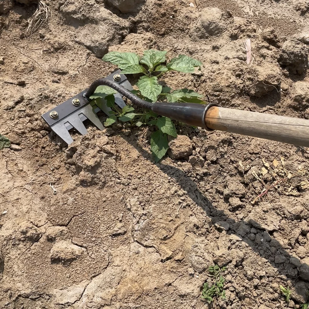 多功能除草工具多用途除草神器可撤卸钉耙翻土锄头农用家用搂草耙