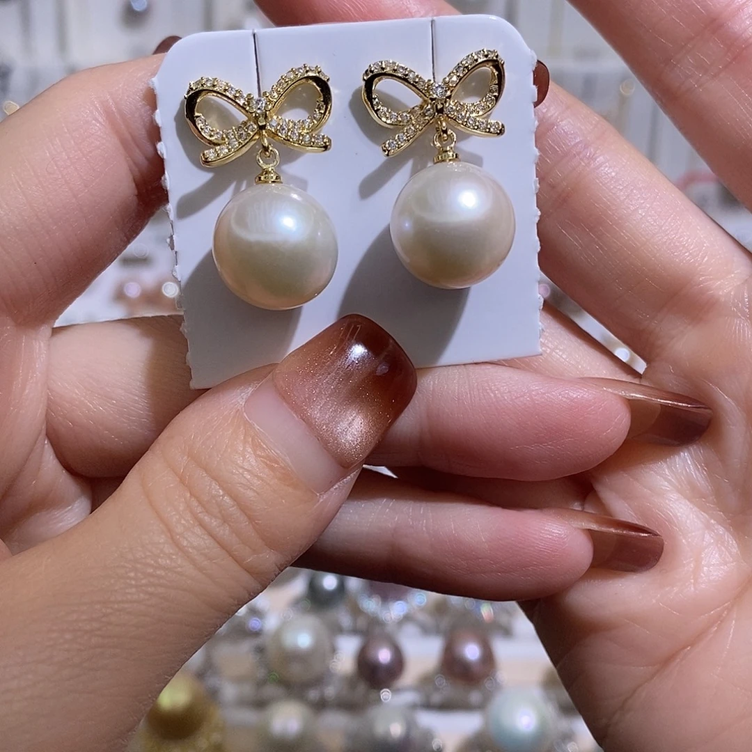 未镶嵌淡水珍珠耳饰w12.3