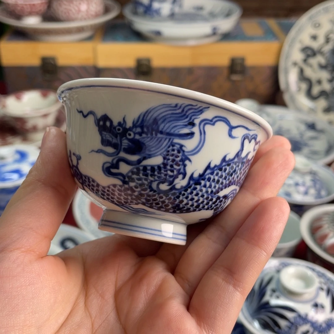 符****理11景德镇青花微瑕龙