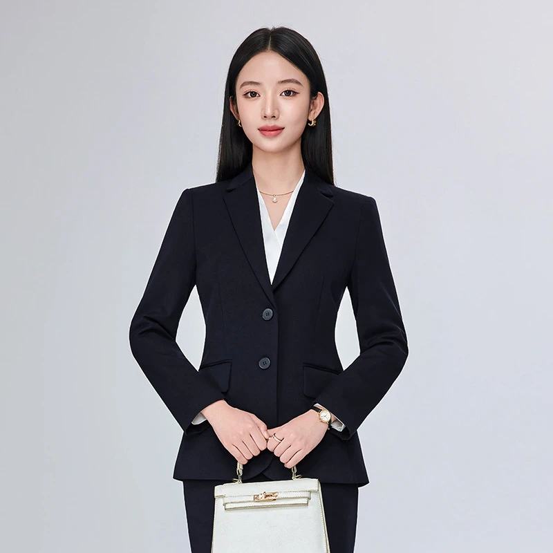 西装套装女春秋新款气质银行物业4S店工作服正装工装职业西服外套