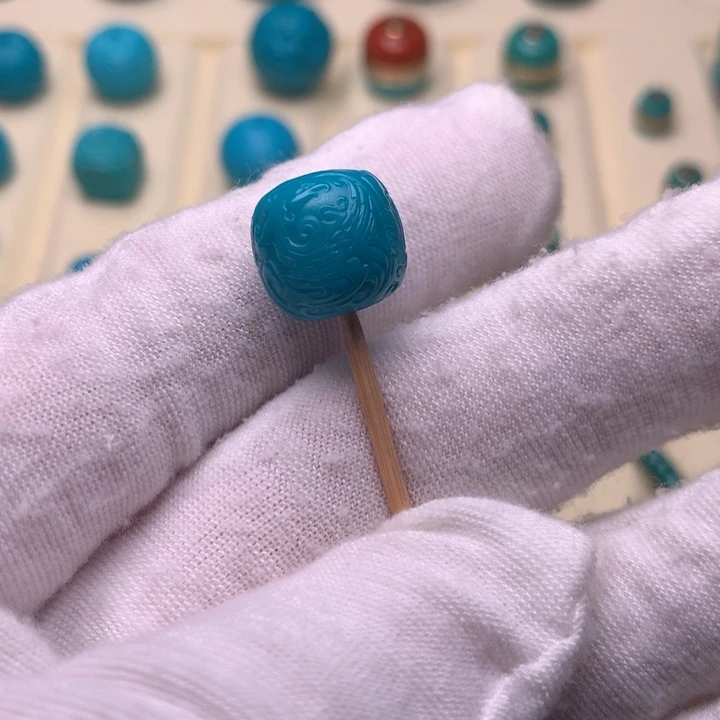 绿松石未镶嵌绿松石龙凤12.5