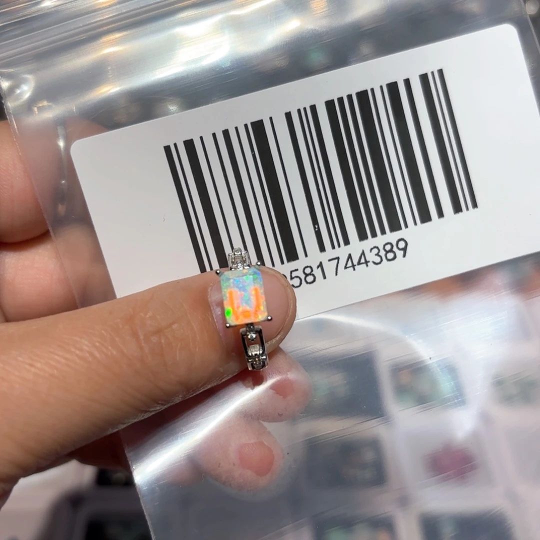 欧泊戒指银S925镶嵌?***?