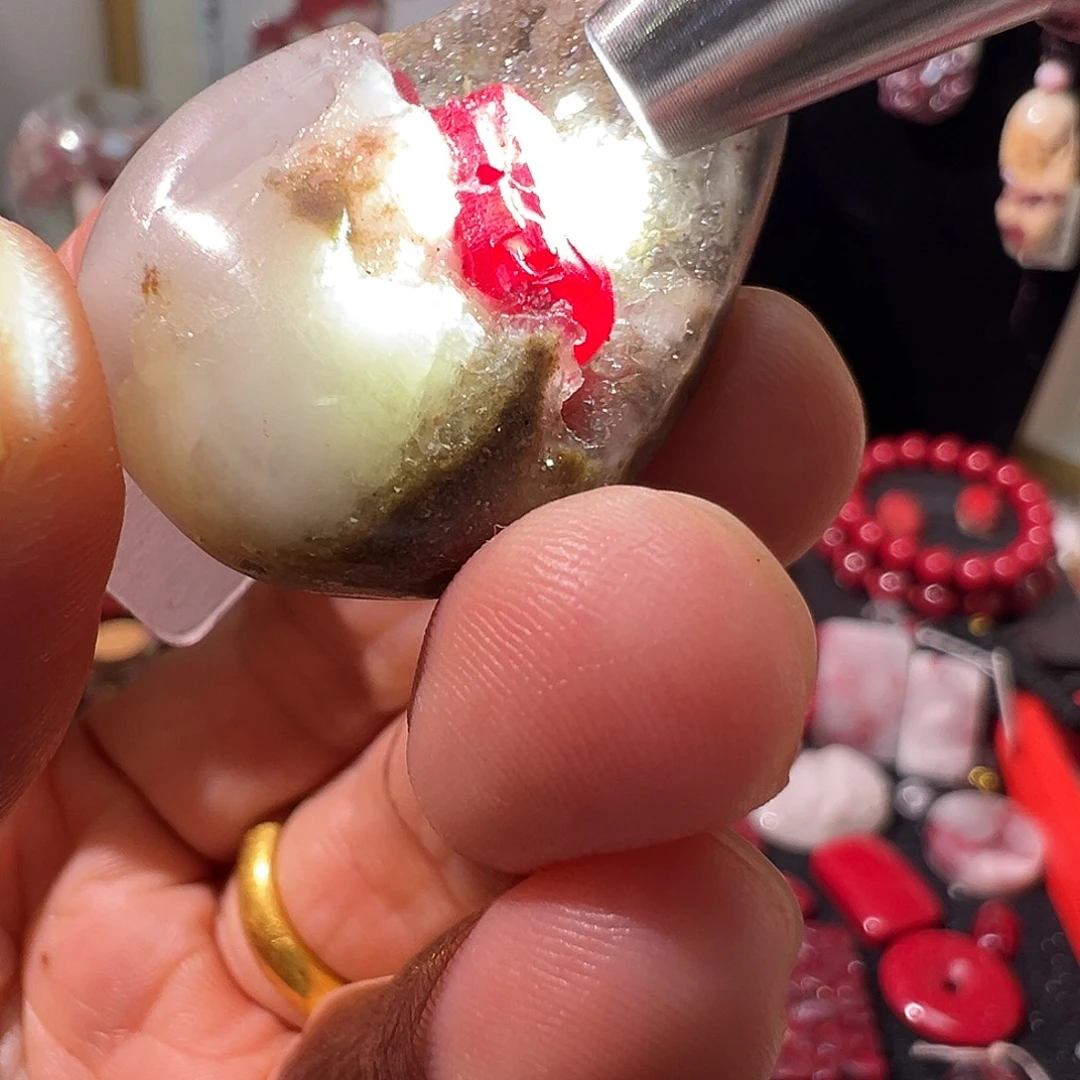 天然辰砂马仙溪晶体板子