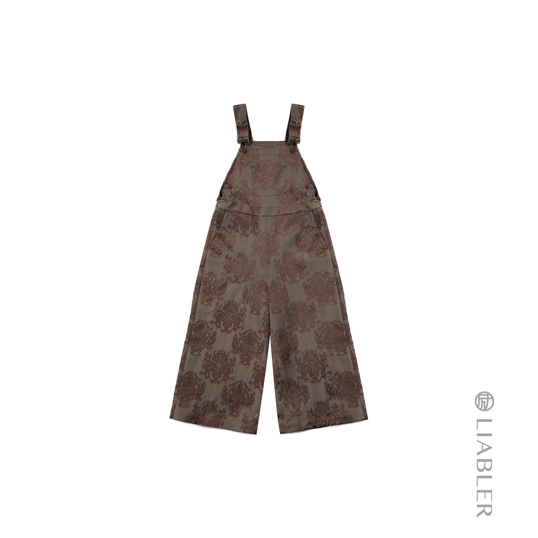 LIABLER/励【海棠春】2025春夏提花背带中式裤 LAW241400T