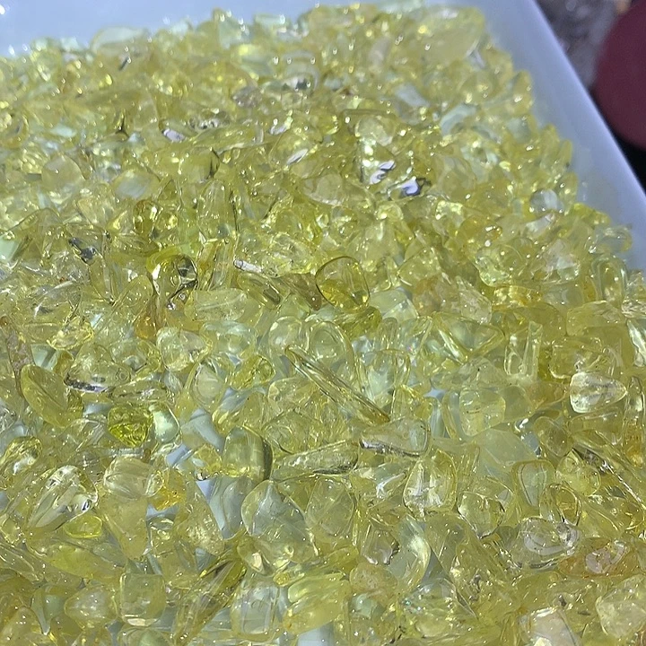 未镶嵌珠宝半成品水晶天然黄水晶碎石250g