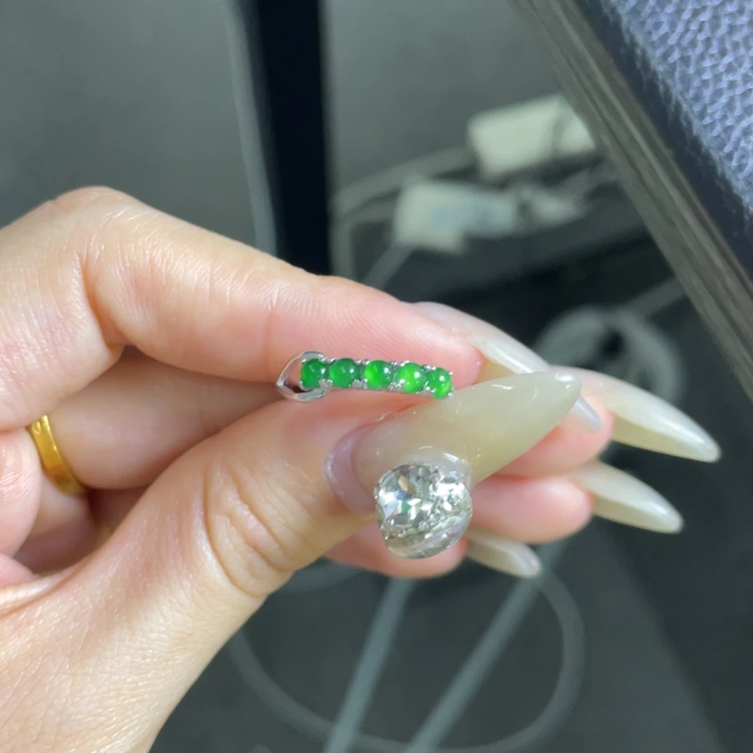 翡翠银S925镶嵌吊坠(不含链)