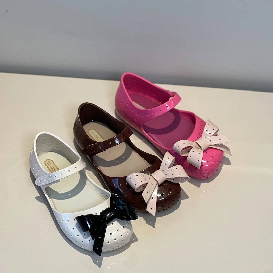 【可妮家】蝴蝶结童鞋洞洞鞋胖脚丫透气女宝平跟香香鞋