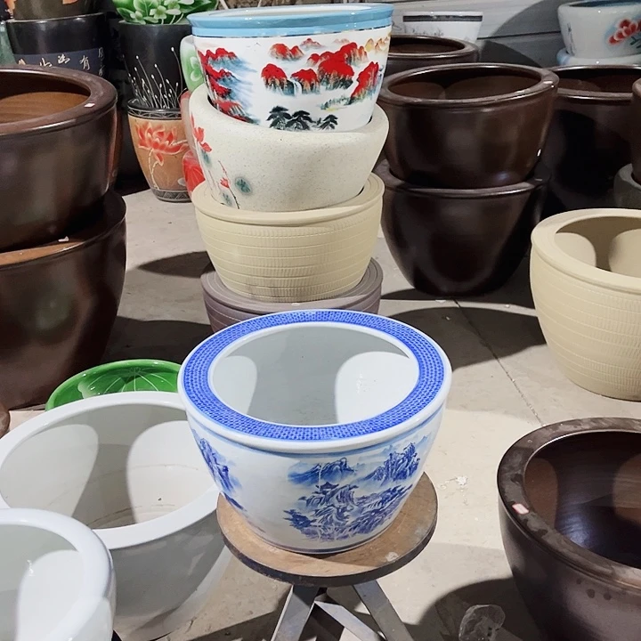 范****景德镇陶瓷鱼缸艺术直径40高度25