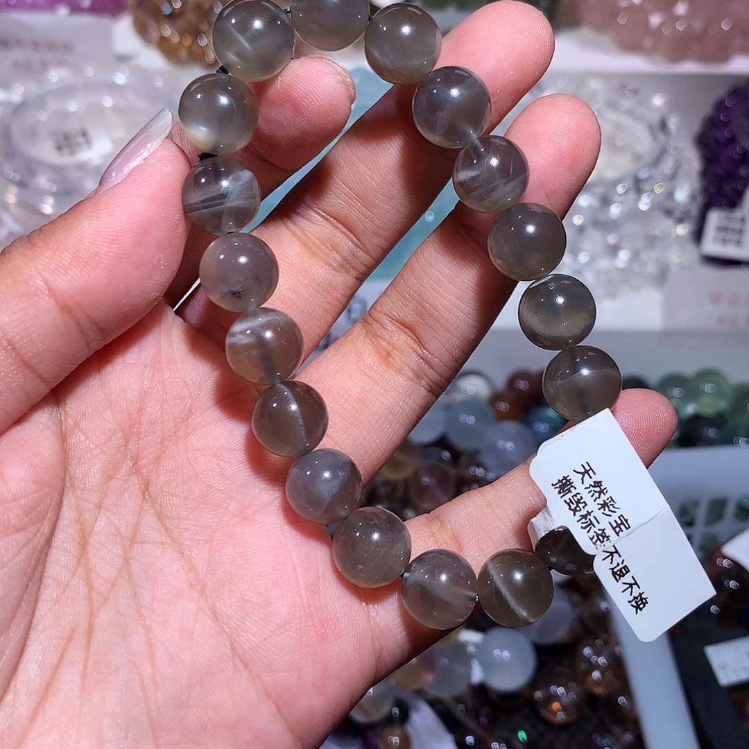 未镶嵌手链水晶银灰月光骨干10