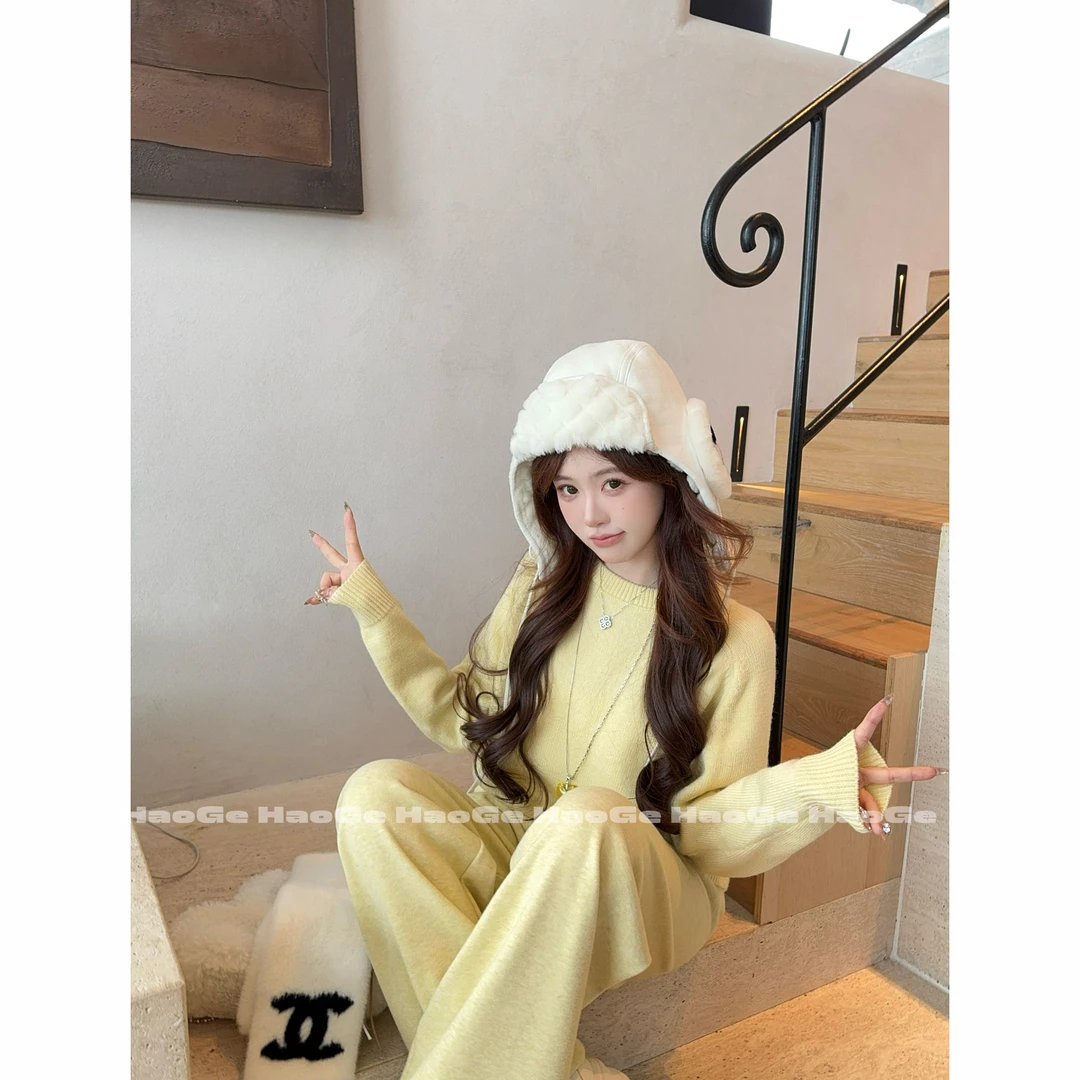 浩哥严选●毛衣预HGQ5MY5159A长袖洋气休闲宽松加厚秋冬保暖纯色款